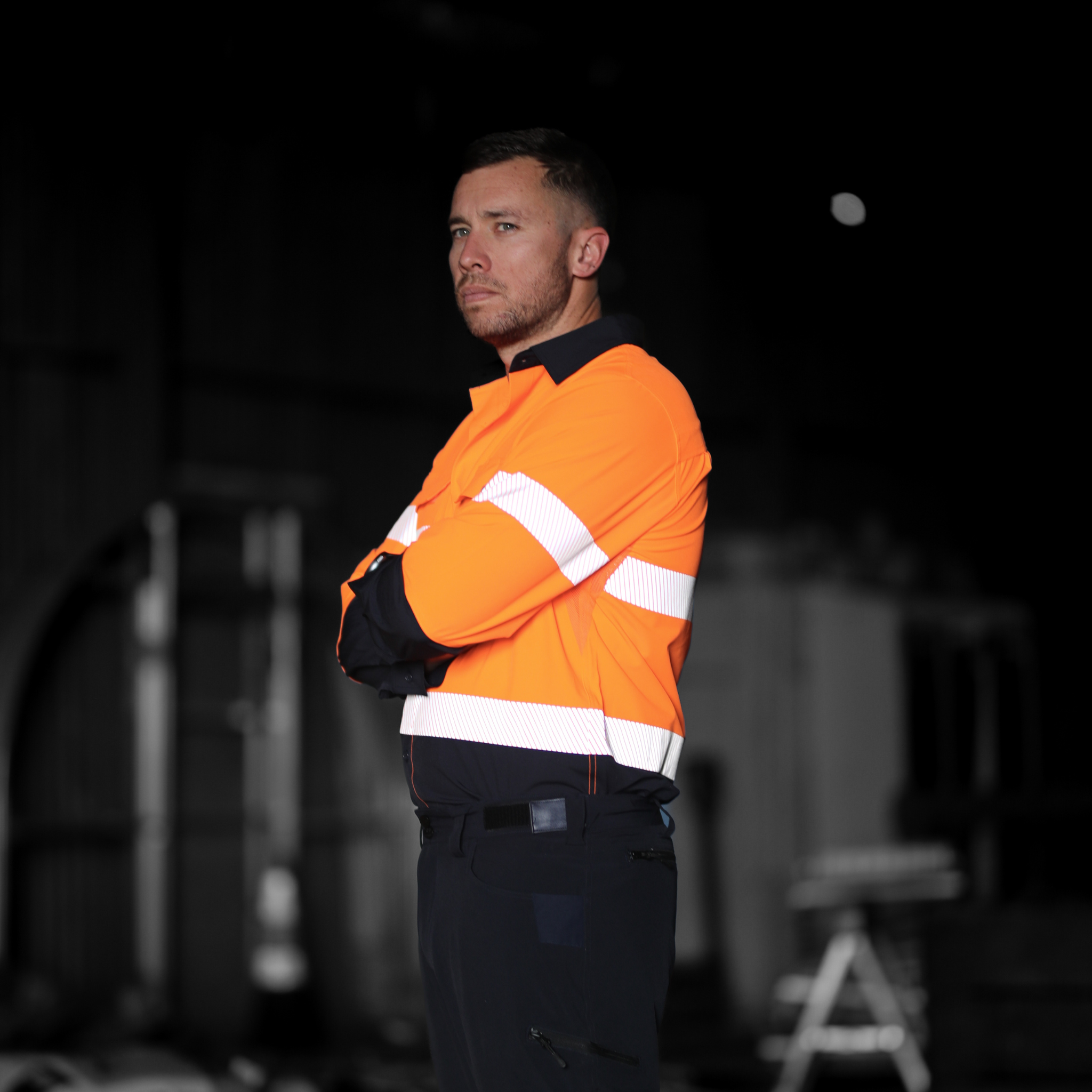 Ranger Work Shirt – Orange Hi Vis – stretch summer workwear top