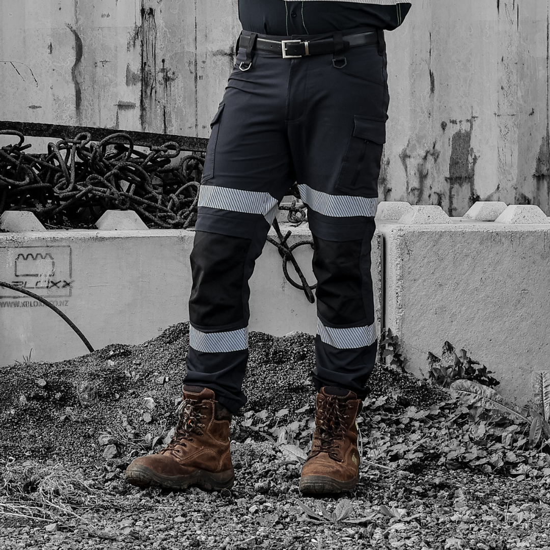Hi vis stretch work pants – Infantry series – Navy