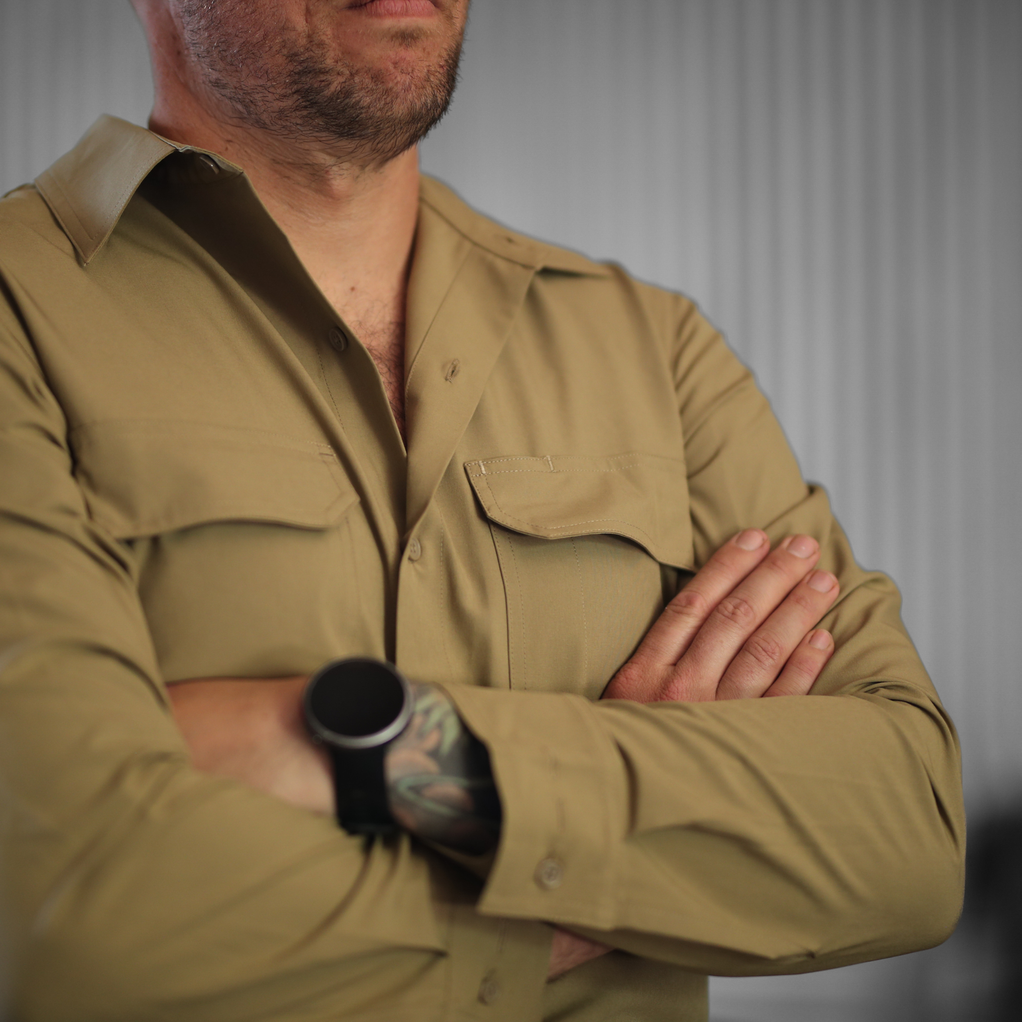 Ranger Work Shirt – Khaki – stretch summer workwear top