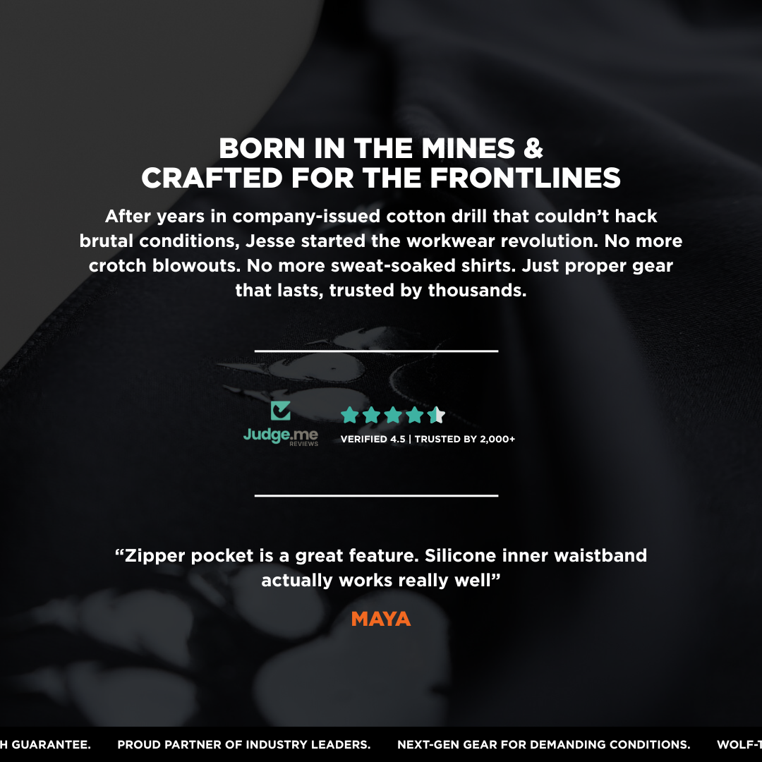 Product description with text on a dark background