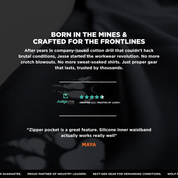Product description with text on a dark background